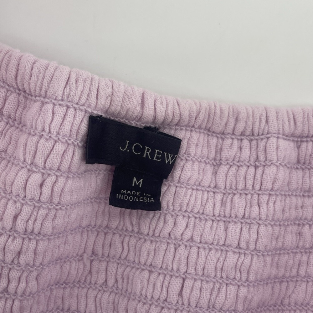 J Crew Mini Dress Womens Medium Soft Cotton Gauze Boho Blush Pink - Picture 5 of 10